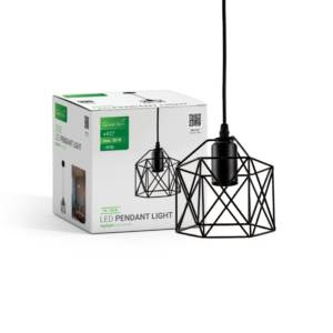 GREEN TECH LED visilica Green Tech E27 x 1 kom, crna boja - PL-1818