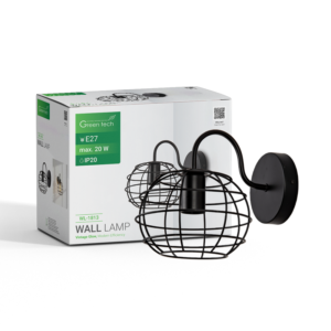 GREEN TECH LED zidna svjetiljka Green Tech E27 x 1 kom, crna boja - WL-1813