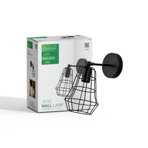 GREEN TECH LED zidna svjetiljka Green Tech E27 x 1 kom, crna boja - WL-1520