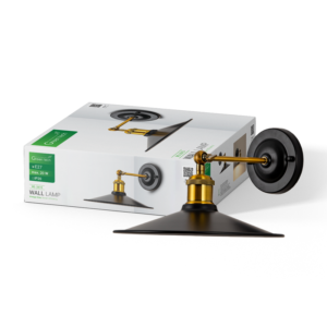GREEN TECH LED zidna svjetiljka Green Tech E27 x 1 kom, crna boja - WL-2615