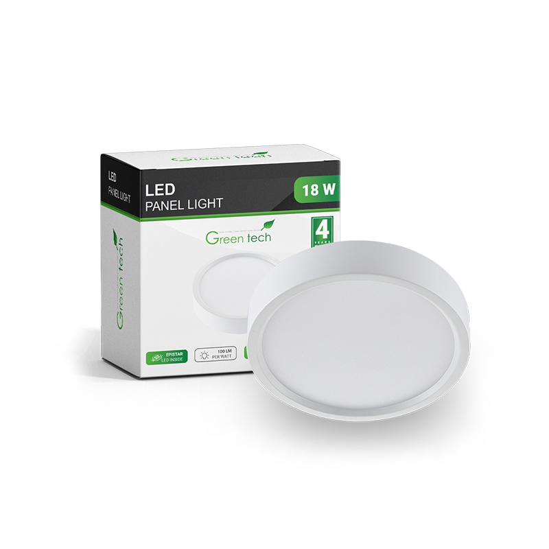 GREEN TECH LED panel Green Tech 18W 3000K nadgradni okrugli - CX-R02-18WW