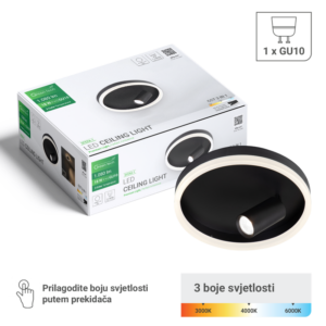 GREEN TECH Stropna dekorativna svjetiljka Green Tech 18W, 3CCT + 1 x SPOT GU10 - SFERA-1