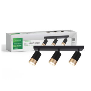 GREEN TECH LED spot svjetiljka Green Tech, GU10 X 3 kom, crno-zlatna boja - NOIRLUX-3L