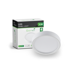 GREEN TECH LED panel Green Tech 6W, 3000K, nadgradni, okrugli - CX-R02-6WW