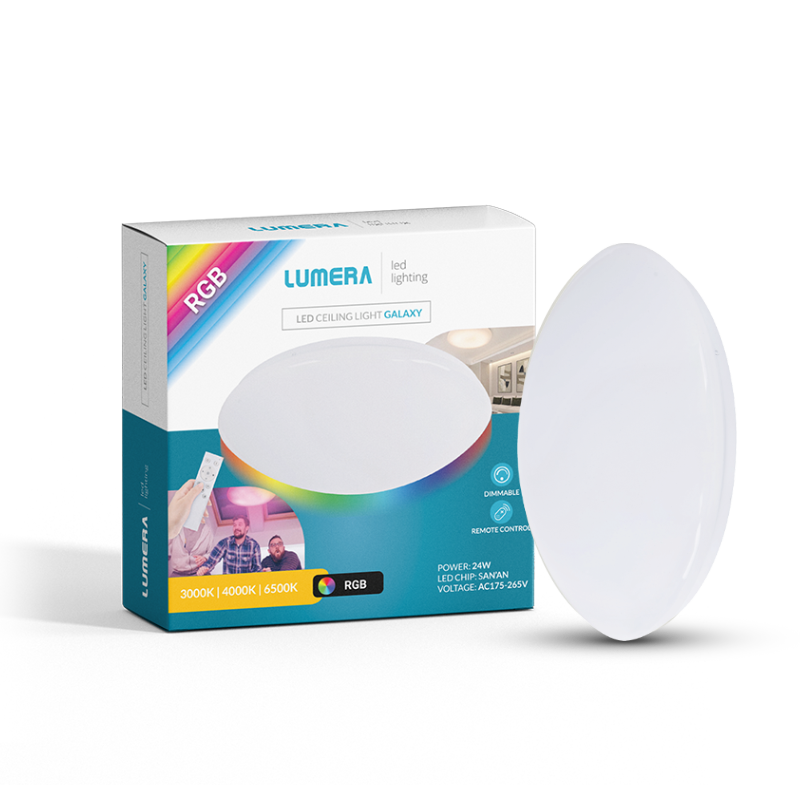 LUMERA LED plafonjera Lumera Lighting 24W, RGB, dimabilna s daljinskim upravljačem - GALAXY