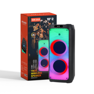OEM Zvučnik NDR-1610 (FM/USB/TF/bluetooth/TWS) 2 x 10" karaoke s 2 wireless mikrof.