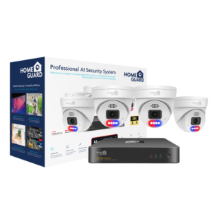 Homeguard Homeguard POE Set 2K NVR 8CH+4 kamere, svjetlosno/zvučni alarm, AI detekcija - HGNVK-84804