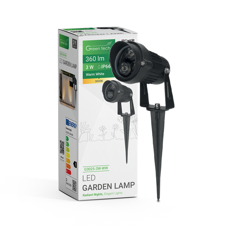 GREEN TECH LED vanjska svjetiljka Green Tech 3W, 3000K, IP66 - G3025-3W-WW