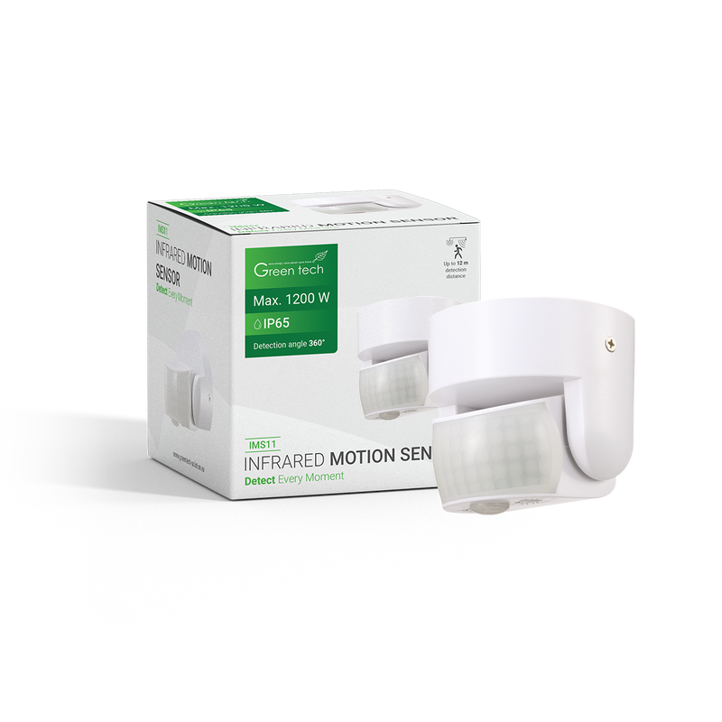 GREEN TECH Infracrveni nadgradni senzor pokreta Green Tech IMS11, IP65, 360°