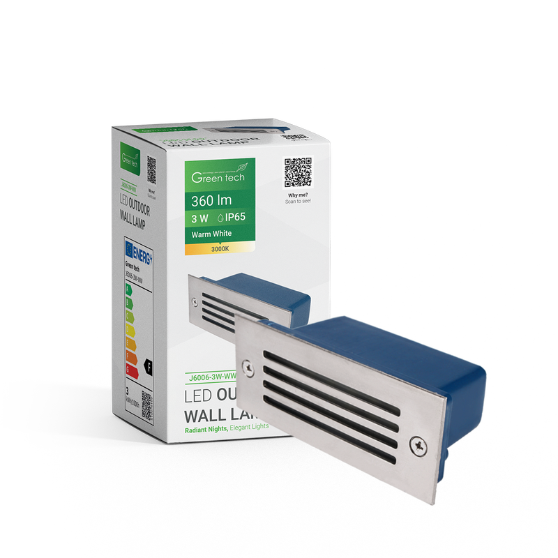GREEN TECH LED vanjska zidna svjetiljka Green Tech 3W, 3000K, IP65 - J6006-3W-WW