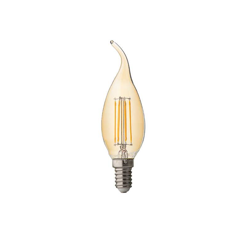 GREEN TECH LED filament žarulja Green Tech 4W, 2300K, E14, AC220V, C35, amber, dimabilna - LFB-3110