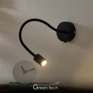 GREEN TECH LED zidna lampa Green Tech, 3W, 3000K, IP44, crna boja - LH-012-3W-WW
