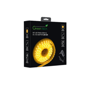 GREEN TECH LED traka 5m + adapter Green Tech 4,8 W/m, 3528, 60 LED, 3000K, IP65 - LSK-620