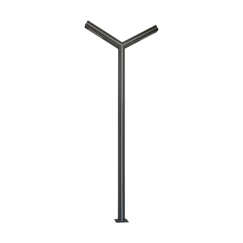 GREEN TECH LED ulična svjetiljka Green Tech sa stupom, 2 x 30W, 4000K + zelena, 4 m - GT-UL002C3