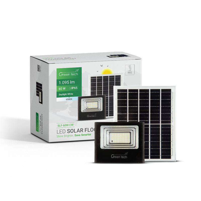 GREEN TECH LED solarni reflektor Green Tech 60W, 6500K, IP65, solar - SLF-60W-CW