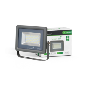 GREEN TECH LED reflektor Green Tech 10W, 4200K, IP65, aluminij - STX-10-NW