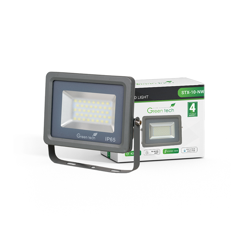 GREEN TECH LED reflektor Green Tech 10W, 4200K, IP65, aluminij - STX-10-NW