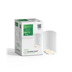GREEN TECH Nadgradna svjetiljka Green Tech, bijela boja, grlo GU10 - T156M-WH