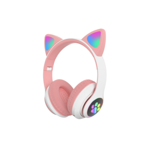 OEM Slušalice CAT EAR STN-28 dječje, wireless, pink + bijela - STN-28-PNWH