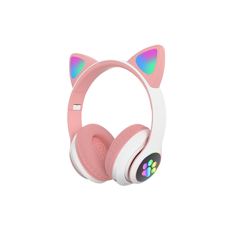 OEM Slušalice CAT EAR STN-28 dječje, wireless, pink + bijela - STN-28-PNWH