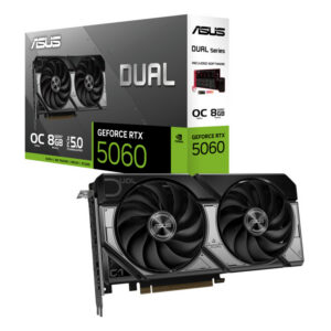 ASUS VGA DUAL-RTX5060-O8G 8GB GDDR7 OC, 128-bit, 3x DP, 1x HDMI