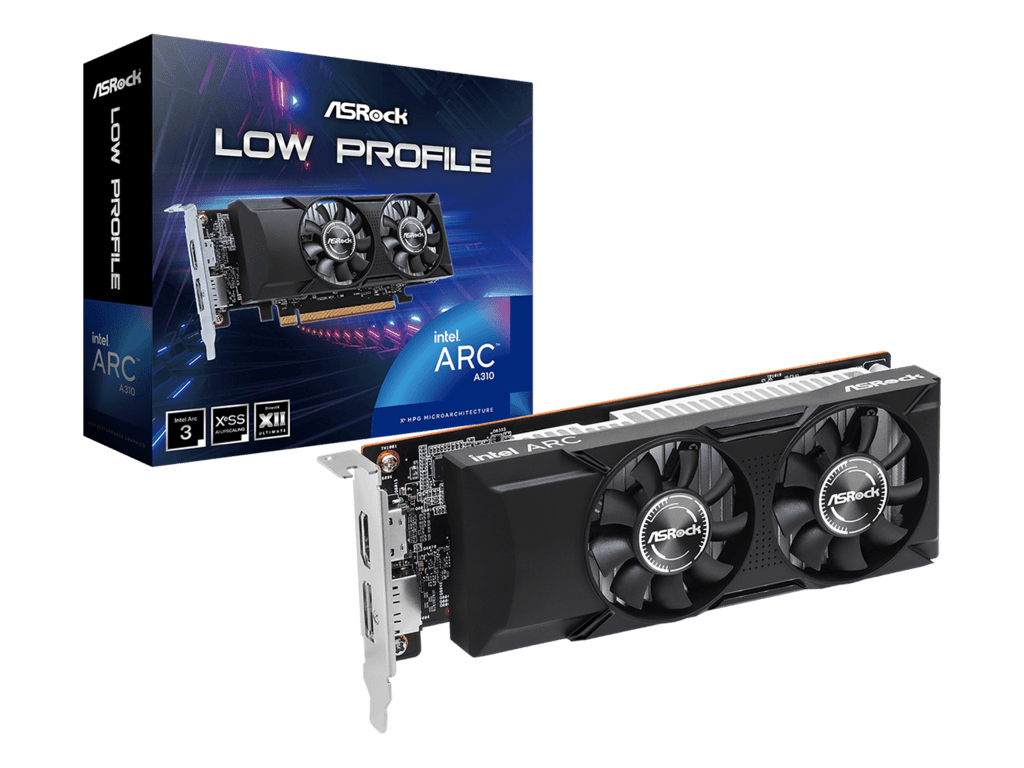 ASROCK VGA A310 LP 4Glow profileIntel Arc A310;4GB GDDR6 64bit;HDMI,DP - Image 2