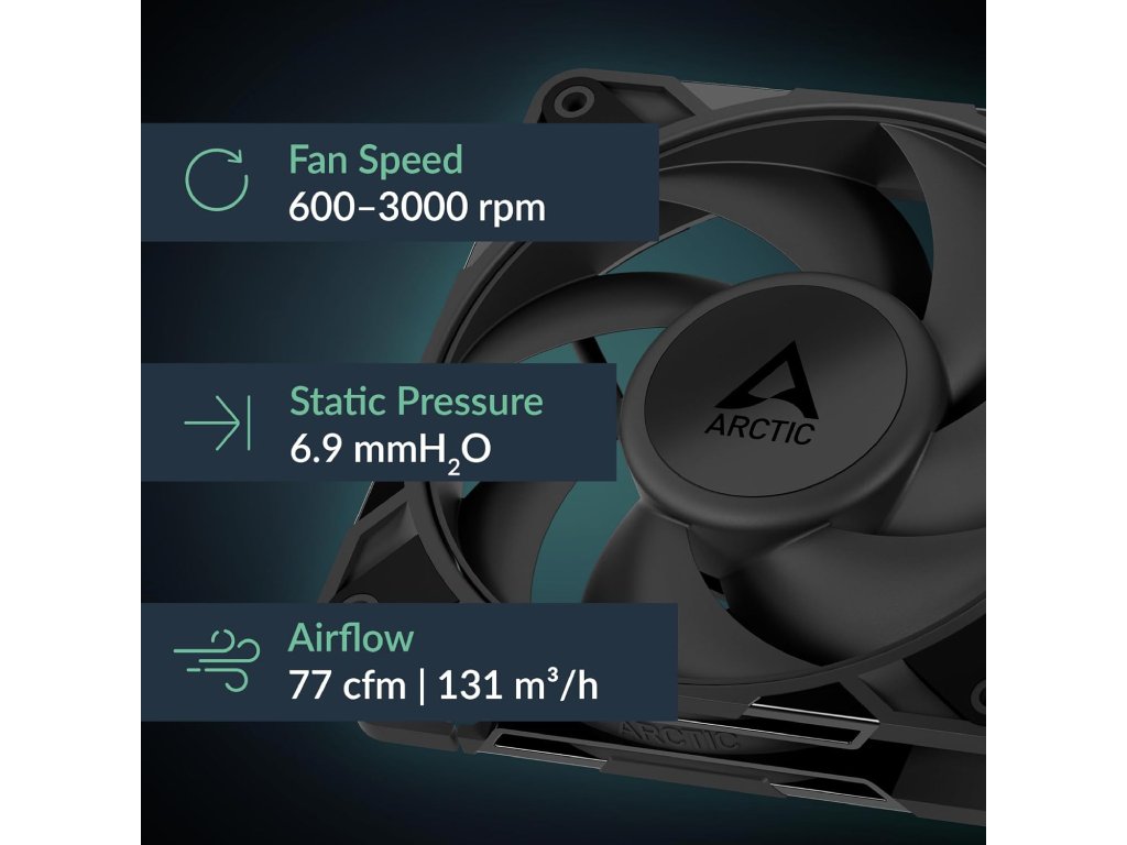 Arctic P12 Pro PSTPWM Fan with Cable Splitter - Image 2