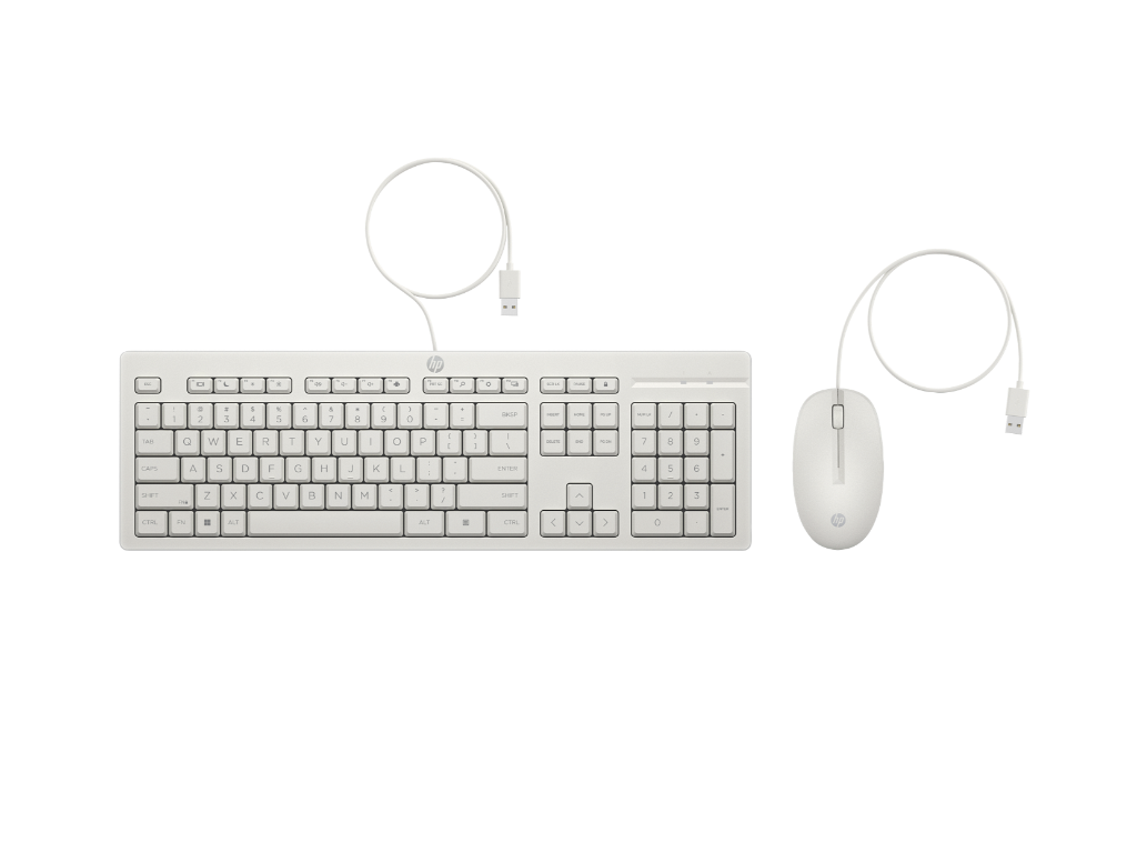 HP 225 Wired MSE and KB G2HP 225 Wired MSE and KB G2HP 225 Wired MSE and KB G2 MOUSE+KB WHIT