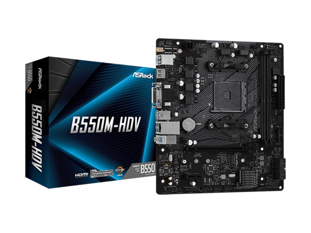 ASROCK MB B550M-HDVAMD B550;AM4;2xDDR4VGA,DVI,HDMI,1xM.2;micro ATX - Image 2