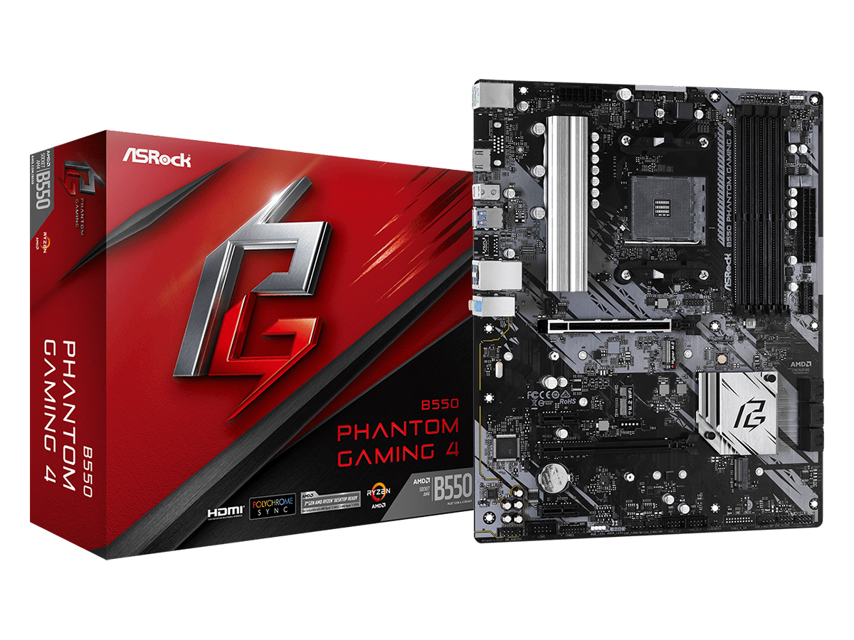 ASROCK MB B550 PG 4, AM44xDDR4, 2xM.2, 6xSATA, HDMIATX, RAID