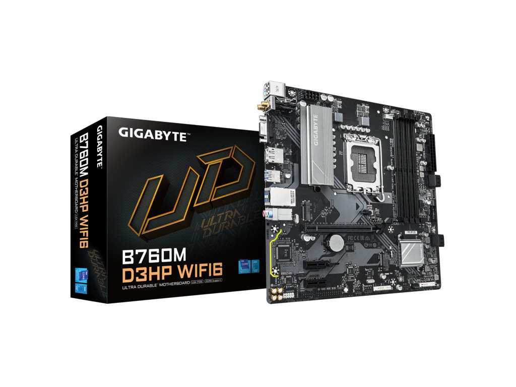 Gigabyte MB B760M D3HP WIFI6 LGA1700; 4xDDR5; 2xM.2,4xSATA HDMI, DP; VGA, WIFI; mATX