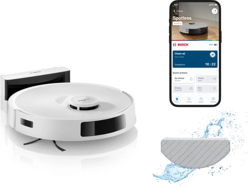BOSCH Robotski UsisivačSpotless, 11.000 Pa 360 LiDAR navigacija...