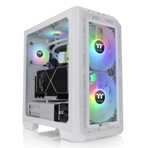 Thermaltake View 300 MX Snow Mid tower, tempered glass 2x 200mm ARGB PWM fan, 1x 120mm ARGB