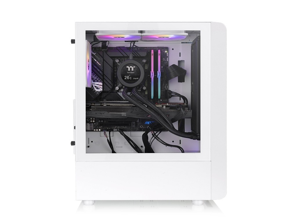Thermaltake S200 TG ARGB Snow Mid tower, 3x ARGB 120mm Lite front fans - Image 3