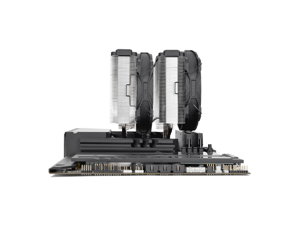 Thermaltake Toughair 710 CPU cooler, dual-tower fan, 2x 140mm fan, AMD i Intel - Image 3