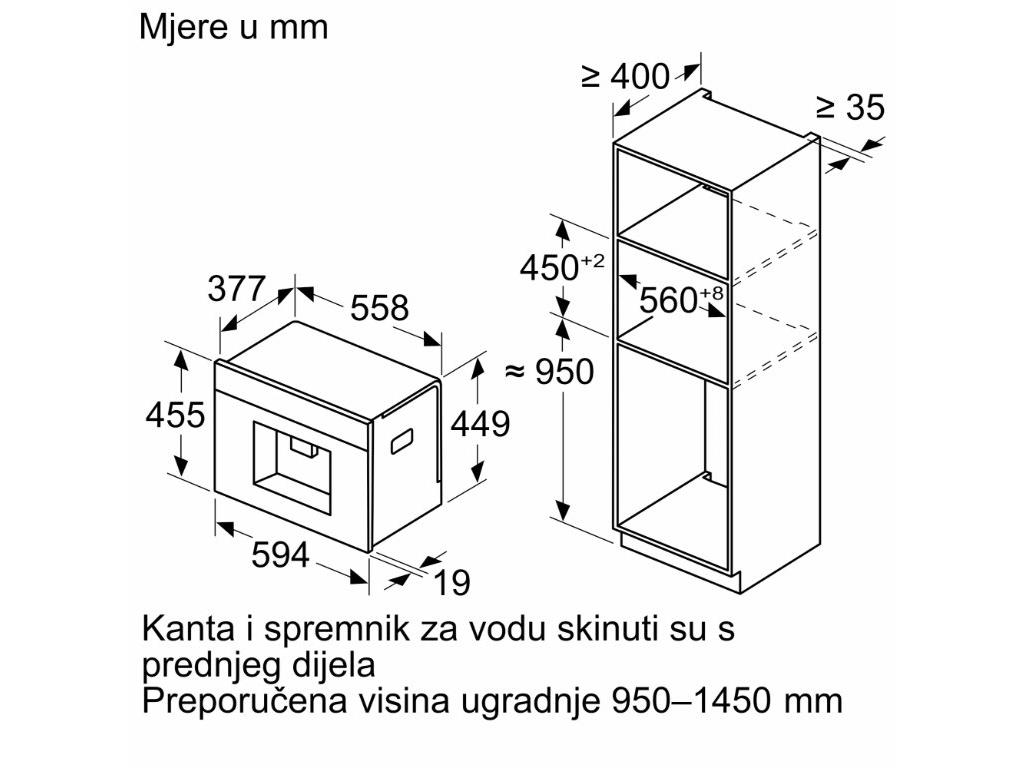 Bosch ugradbeni caffe aparat Serie 8| Crni,30 postavki,Aroma Select, AutoMilk Clean - Image 4
