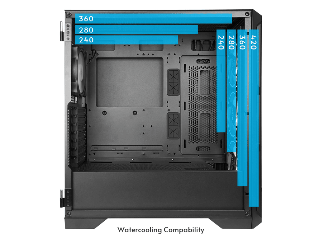 Chieftec Apex Air Case3x140mm PWM fans, E-ATXmesh front, tempered glass side - Image 7