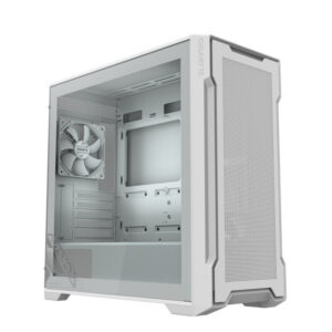 Gigabyte Case GB-C102GI C102 Glass, Mid Tower, White 2x 120mm Fans, mATX