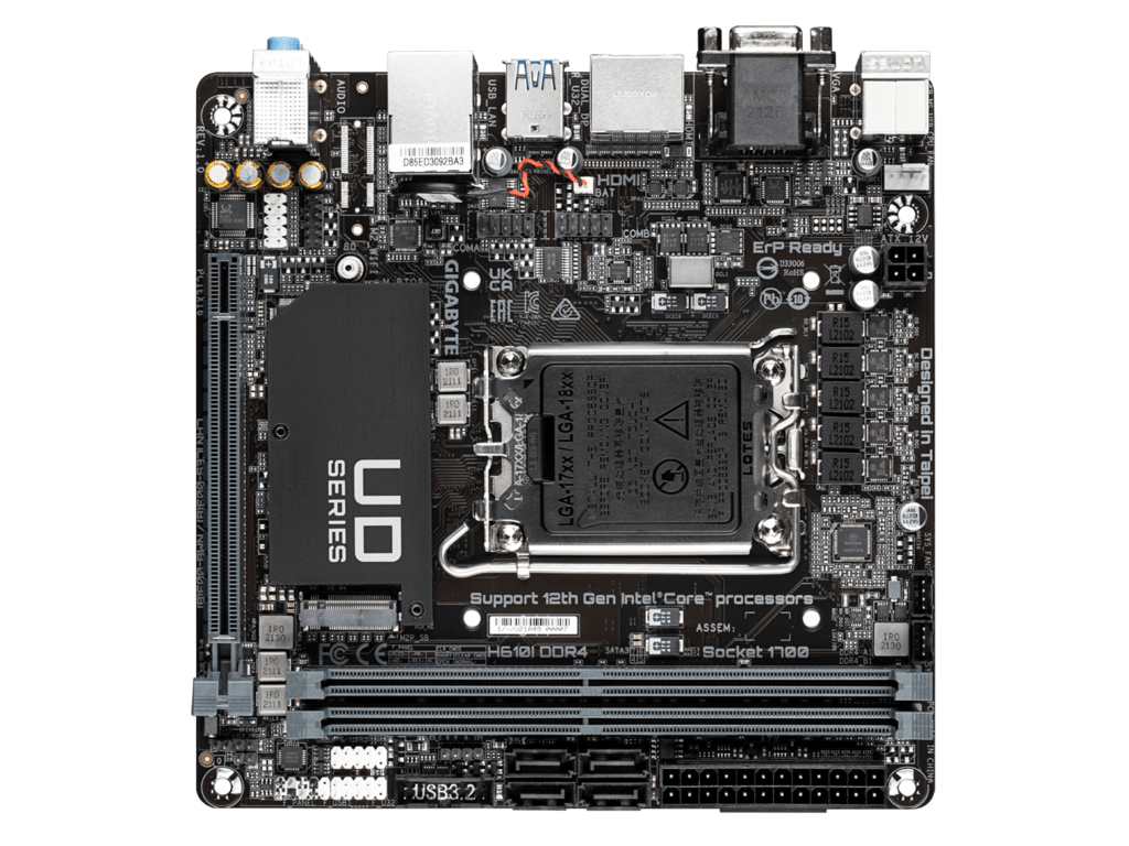 Gigabyte MB H610I DDR4LGA 1700; PCIe 4.0; Intel H6104xDDR4,VGA,HDMI,2xDP, mini ITX - Image 3