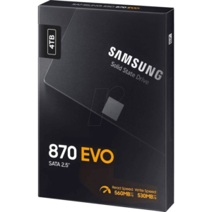 Samsung SSD 4TB 870 EVO2.5'' SATA3;V-NAND MLC560MB/s read,530MB/s write