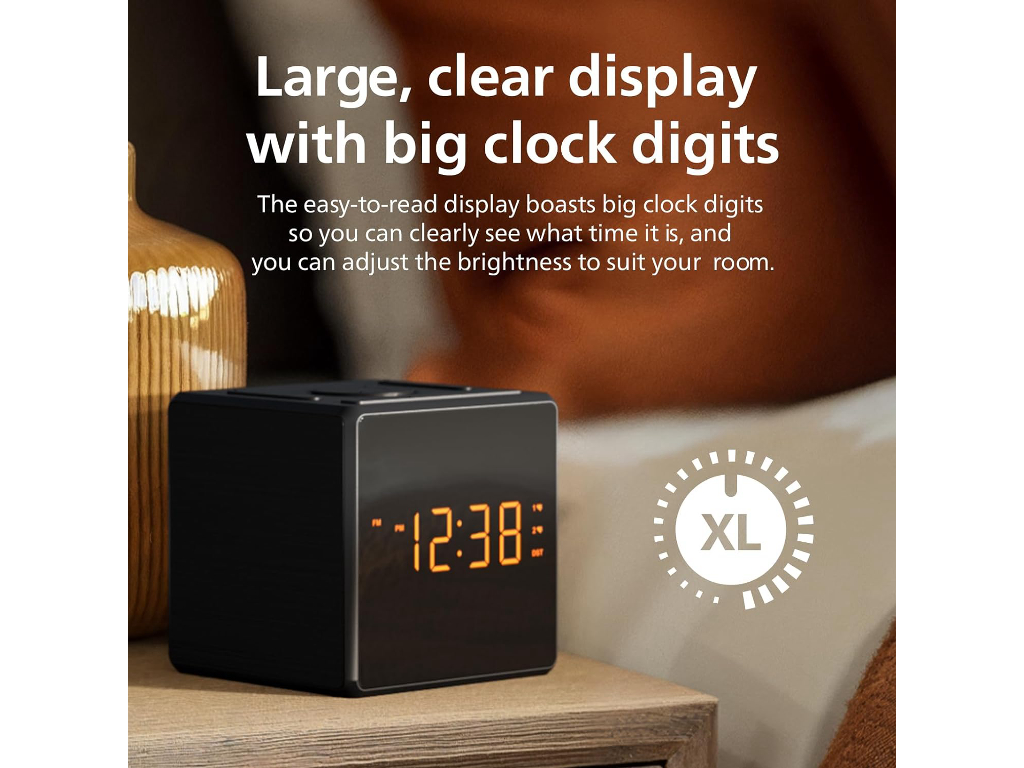 Philips radio sa satom TAR4500Velik, jasan zaslon; 2 alarma;FM digitalno podešavanje; USB-C priključ - Image 3