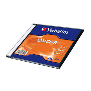 DVD-R, VERBATIM,4,7 GB,16X,MATT SILVER SLIM CASE