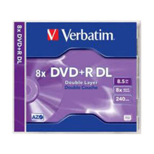 DVD+R DL, VERBATIM,8,5 GB,8X,MATT SILVER JC,43540