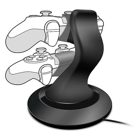 SPEEDLINK TWINDOCK punjač za dva PS4 game pad-a, black, SL-4511-BK