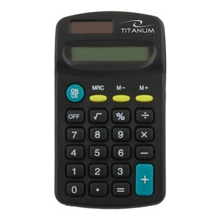 Kalkulator TITANUM TALES, 8 digit display, solar/battery power, TCL101