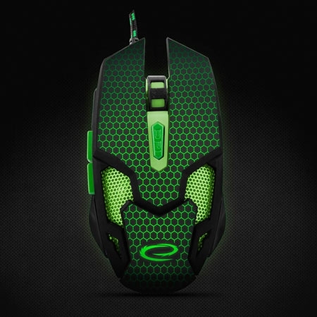 Miš ESPERANZA GAMING COBRA 6D MX207, 2400dpi, GREEN, ergonomic, EGM207G