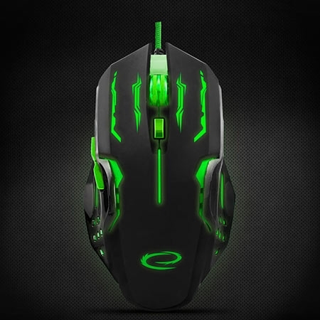 Miš ESPERANZA GAMING APACHE 6D MX403, GREEN, 2400dpi, ergonomic, EGM403G
