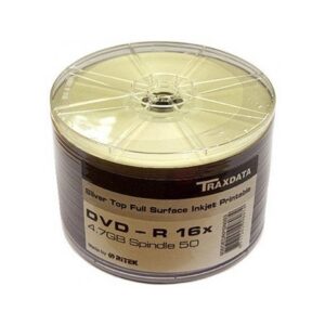 DVD-R TRAXDATA, 4.7GB, 16X, spindle 50 kom, PRINTABLE white
