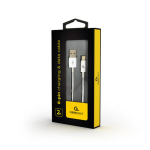 USB 2.0 kabl iPhone 8-pin charging and data cable, 2 m, white CC-USB2P-AMLM-2M-w