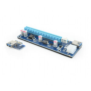 PCI Riser Mining Extender USB3.0 PCI-ex 6-pin power connector, SATA, GEMBIRD, RC-PCIEX-03